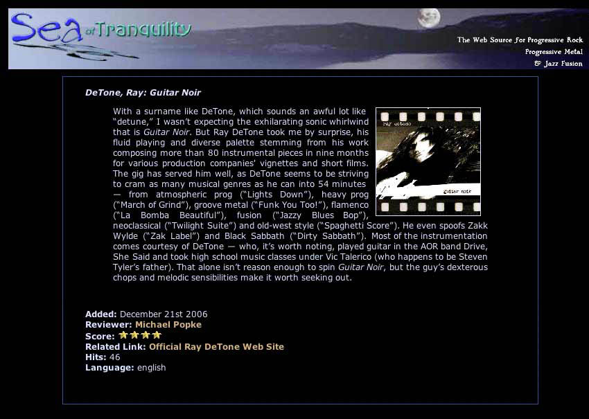 Guitar Noir Sea of Tranquility Review
